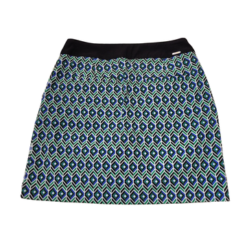 Swing Control Black, Green & Blue Geo Print Golf Skort Size XS MSP$120