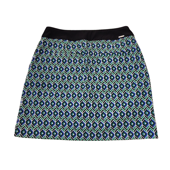 Swing Control Black, Green & Blue Geo Print Golf Skort Size XS MSP$120