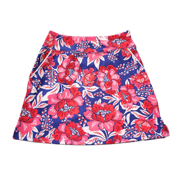 Sigrid Olsen Blue & Red Floral Golf Skort Size XS