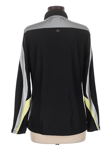 Jamie Sadock Actif Black & Silver Retro Full-Zip Jacket Size M - 0