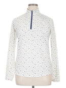 New San Soleil Women's Partini Print Long Sleeve Sun Shirt Size XL MSP$110-1