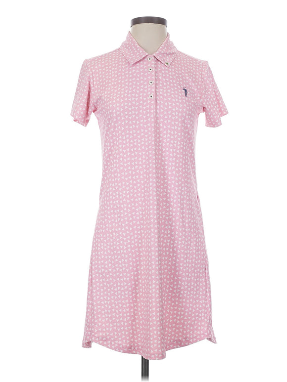 William Murray Pink Print Polo Golf Dress Size S MSP$98