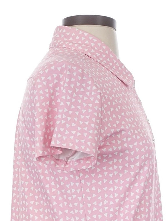 William Murray Pink Print Polo Golf Dress Size S MSP$98