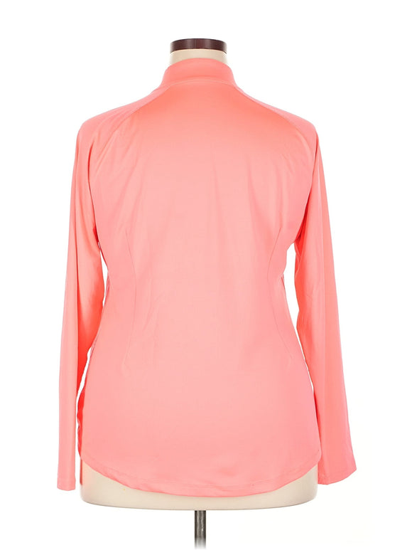 Jofit Women's Bright Coral Zip Pullover Size XXL MSP$96