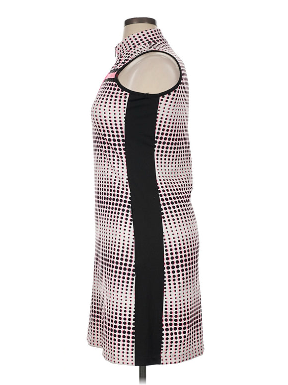 Tail Activewear White, Black & Coral Polka Dot Sleevleess Golf Dress Size XL