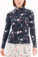 New Foray Golf Women's Navy Floral Sun Shirt Size S MSP$140-1