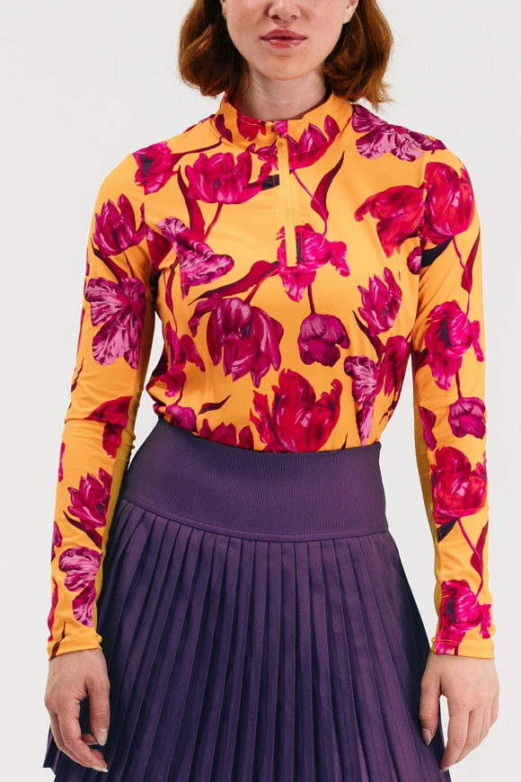 New Foray Golf Women's Lightweight Sun Shirt - Sunset Park Floral Size XL MSP$140