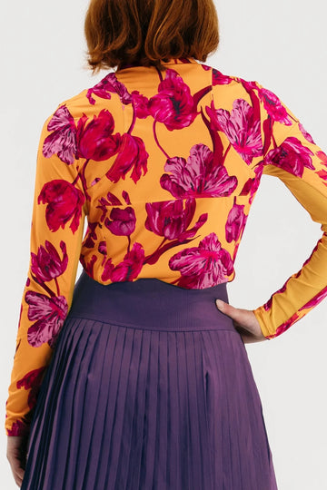 New Foray Golf Women's Lightweight Sun Shirt - Sunset Park Floral Size XL MSP$140 - 0