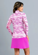 New Ibkul Believe Print Long Sleeve Mock Neck Top MSP $105-2