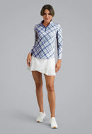 New Ibkul Tony Print Long Sleeve Mock Neck Top MSP $105-3