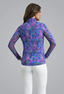 New Ibkul Shannon Long Sleeve Mock Neck Top - Plum MSP $105-2