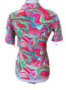 New Tzu Tzu V-neck Half Sleeve Golf Top - Dazzle Size S MSP$99-2
