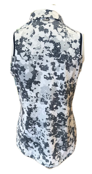 Under Armour Navy, White & Gray Camo Sleeveless Golf Polo Size M - 0