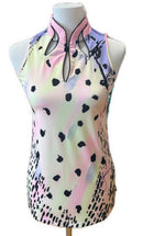 Jamie Sadock Pastels with Black Sleeveless Golf Top Size XS MSP$100-1