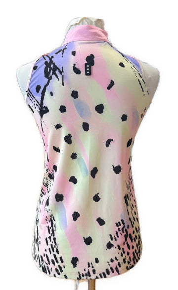 Jamie Sadock Pastels with Black Sleeveless Golf Top Size XS MSP$100 - 0