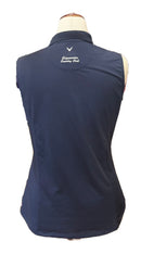 Callaway Women's Navy Floral Sleeveless Golf Polo w/ Back Logo Size L-2