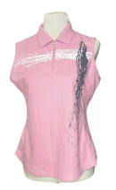 Nivo Sport Women's Pink Sleeveless Golf Top w/White & Gray Accents Size M-1