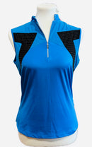 Jamie Sadock Electric Blue Sleeveless Golf Top Size M-1
