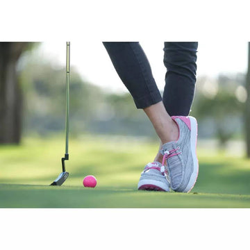 New Skoni Women's Spikeless Golf Shoes Grey/Pink - 0