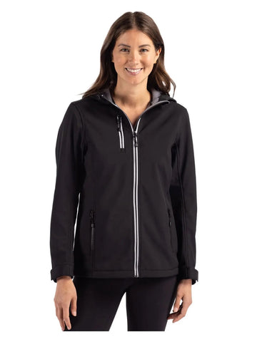 New Women's Clique Telemark Eco Stretch Full-Zip Hooded Jacket MSP$70