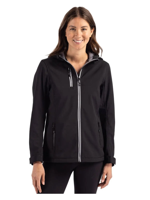 New Women's Clique Telemark Eco Stretch Full-Zip Hooded Jacket MSP$70