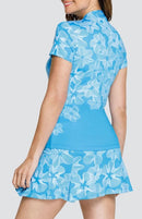New Tail Acivewear Women's Rosalia Short Sleeve Golf Top - Floraline Fade-2