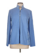 New Greg Norman Women's Periwinkle Full-Zip Sweater w/ Logo Size L-1