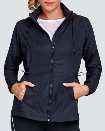Tail Activewear Black Nola Full-Zip Hooded Jacket Size L MSP$94
