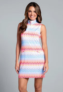 New Ibkul Susan Sleeveless Zip Mock Dress MSP $128-1