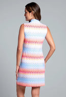 New Ibkul Susan Sleeveless Zip Mock Dress MSP $128-6