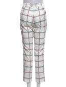 New Tory Sport Women's Printed Tech Twill Golf Pants - White Plaid Size 12 MSP$220-2