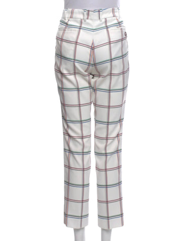 New Tory Sport Women's Printed Tech Twill Golf Pants - White Plaid Size 12 MSP$220 - 0