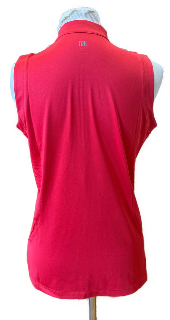 Tail Activewear Red Sleeveless Golf Top Size M MSP$90