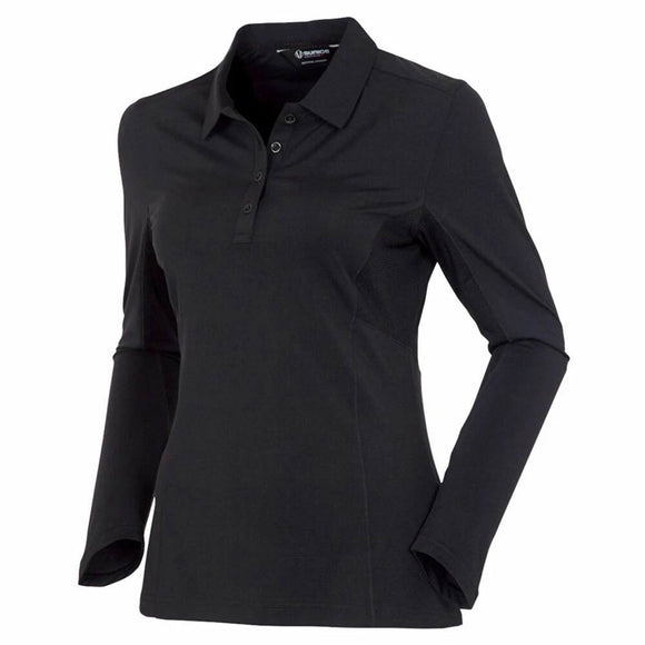 Sunice Black Long Sleeve Women's Polo Size S