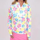 Taylor Jordan Neon Hibiscus Long Sleeve Sun Shirt Size M MSP$100-3
