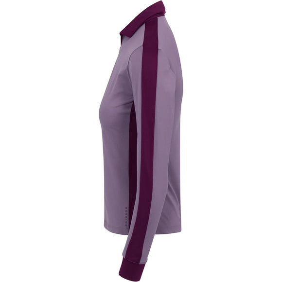 New Dunning Women's Moira Long Sleeve Ventilated Golf Polo- Plum MSP$100