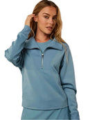 Greyson Women's Agave Wren Golf Q-Zip Pullover w/ Logo Size XL MSP$198-2
