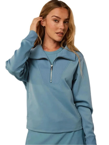 Greyson Women's Agave Wren Golf Q-Zip Pullover w/ Logo Size XL MSP$198 - 0