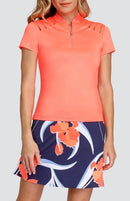 New Tail Activewear -Jaz Short Sleeve Golf Top - Zest MSP$87-1