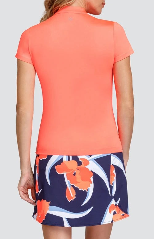 New Tail Activewear -Jaz Short Sleeve Golf Top - Zest MSP$87