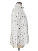 New San Soleil White & Black Cocktails Print Long Sleeve Sun Shirt Size L MSP$90-3