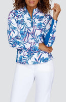 New Tail Activewear Long Sleeve Mimi Golf Top - Iris ISle Size XXL MSP$97-1