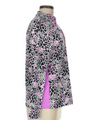 Tail Women's Black, White & Fuchsia Animal Print Long Sleeve Golf Top Size M MSP$97-3
