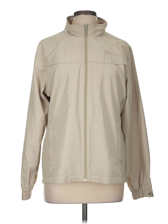 Kate Lord Women's Tan Full-Zip Jacket w/ Logo Size M
