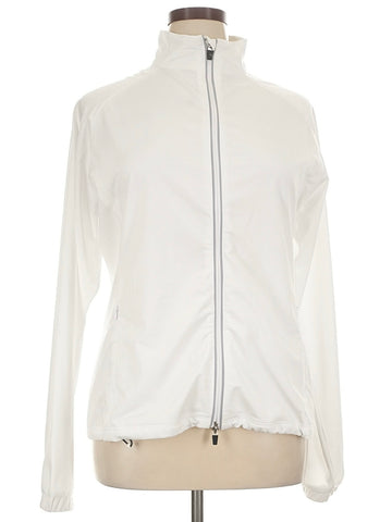 Kate Lord Women's White Full-Zip Golf Jacket Size XL