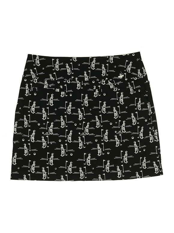 Swing Control Black Golf Print Skort Sie 16 MSP$134