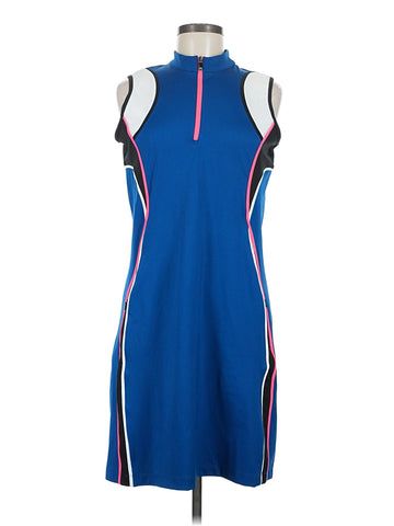 New Tail Activewear Blue Color Block Sleeveless Golf Dress Size M MSP$109