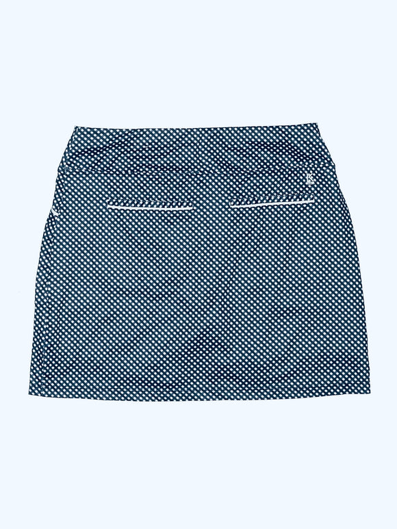 Kate Lord Navy & White Check Golf Skort Size M