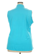 Tail White Label Turquoise Split Neck Sleeveless Golf Top Size 2X-2