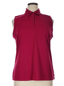 New Lady Hagen Pique Sleeveless Golf Polo - Rich Magnolia Size XL-1